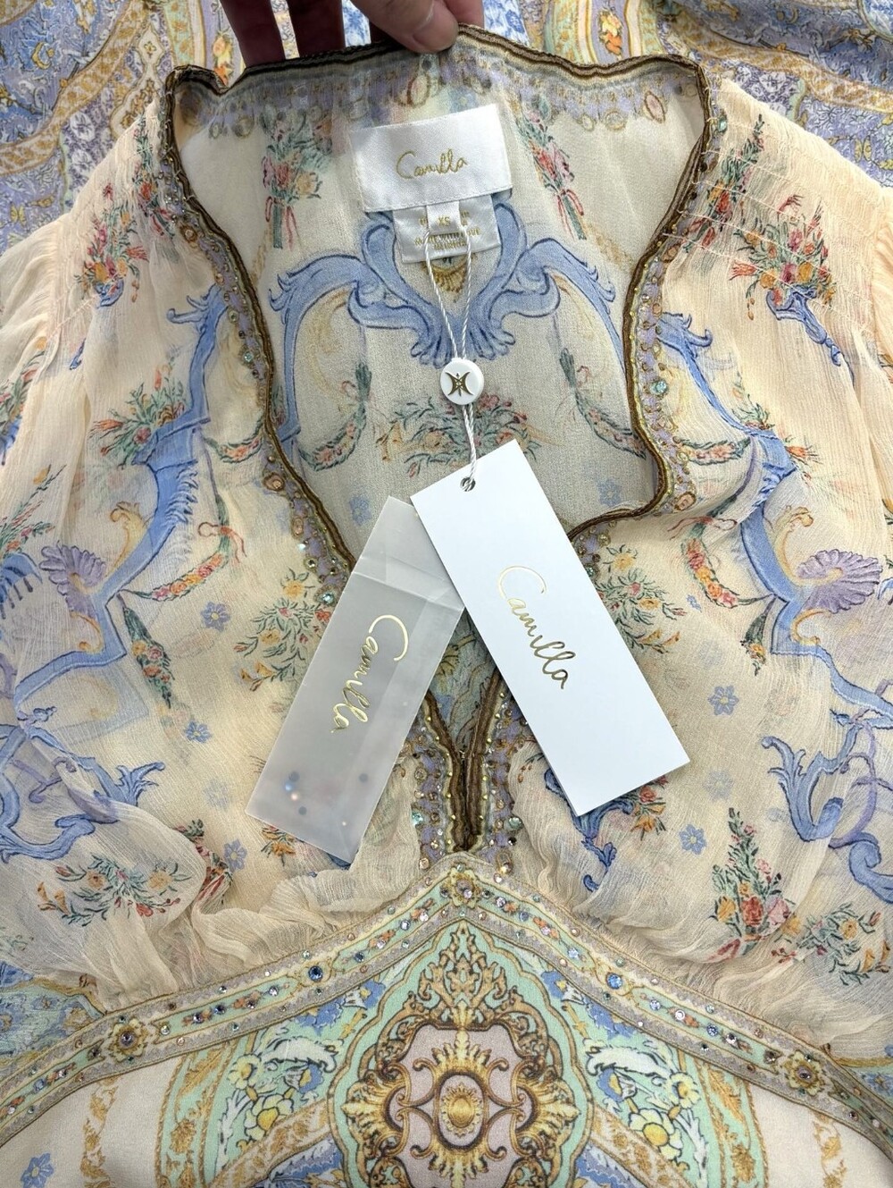 Camilla Flared Sleeve Dress In East Of Istanbul - Picture 14 of 15